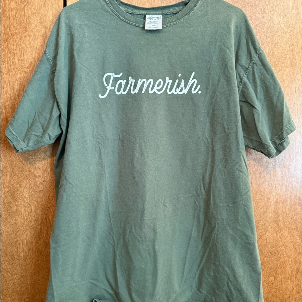 Green "Farmerish" Graphic Tee